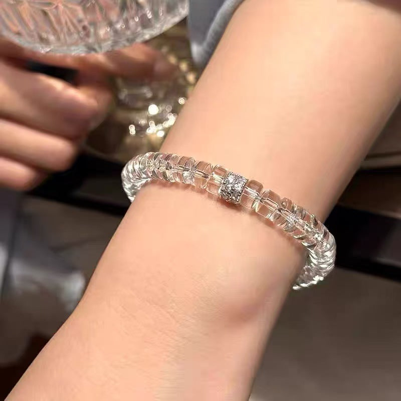 Women's Light Luxury High-grade Sterling Sier Flashing Zircon Bracelets