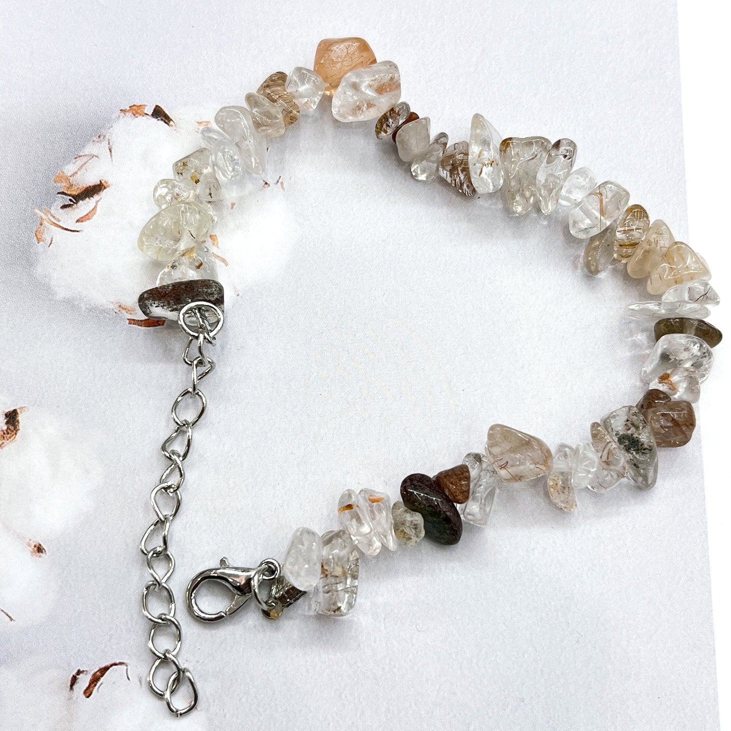 Natural Crystal Agate Gravel Stone Irregular Bracelets