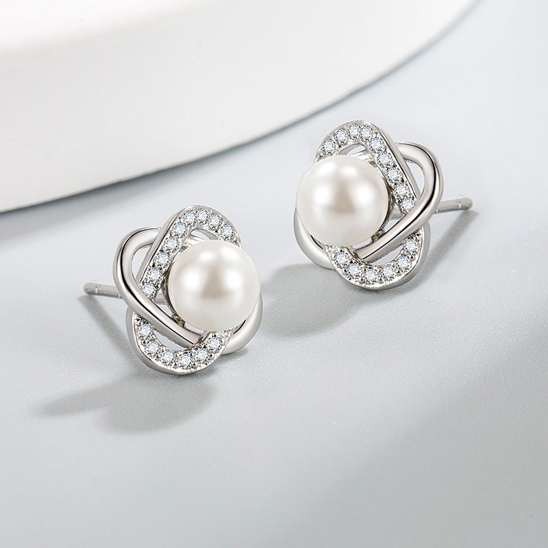 Boucles d'oreilles femme cercle imitation perle capricieuse et personnalisée