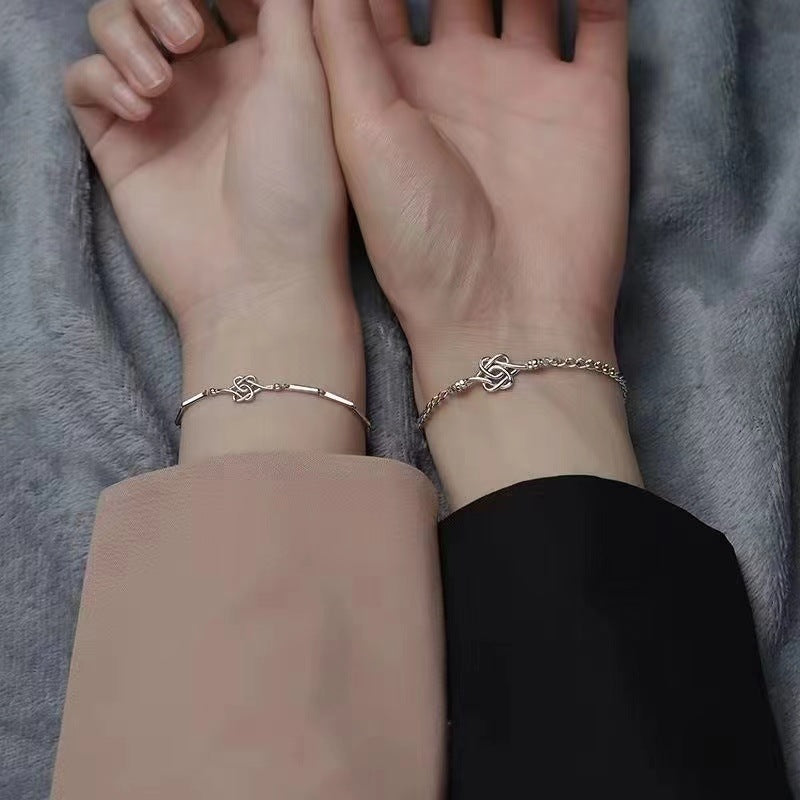 Noeud Couple Paire Sens Niche Bracelets Simples