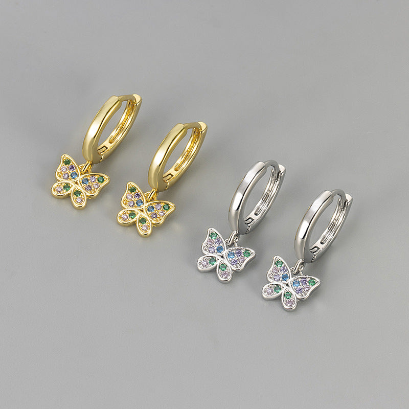 Women's Zircon Butterfly Clip Simple Light Luxury Daily Rings