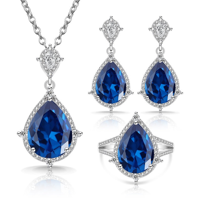 Women's Elegant Imitation Natural Gemstone Colored Gems Jewelry Set