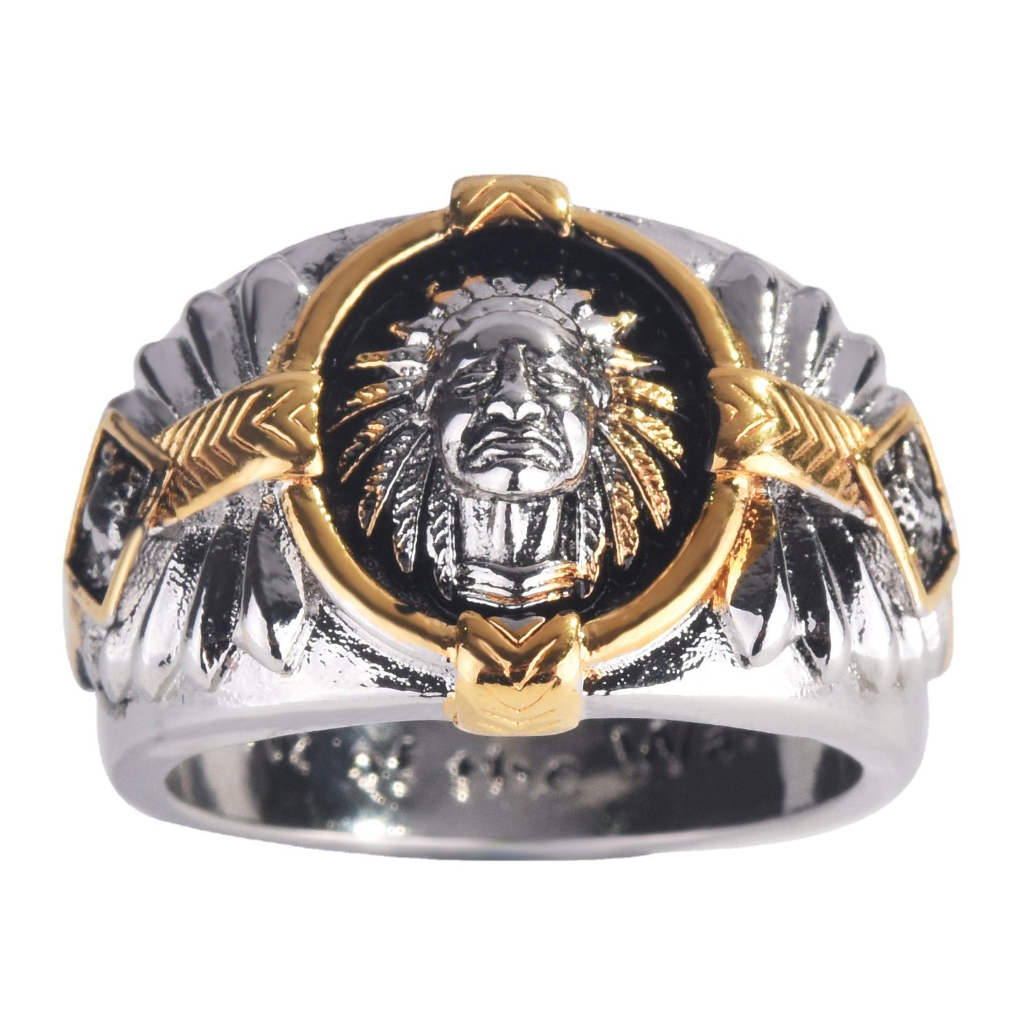 Style Viking Warrior Two-tone Indian Spirit Totem Rings