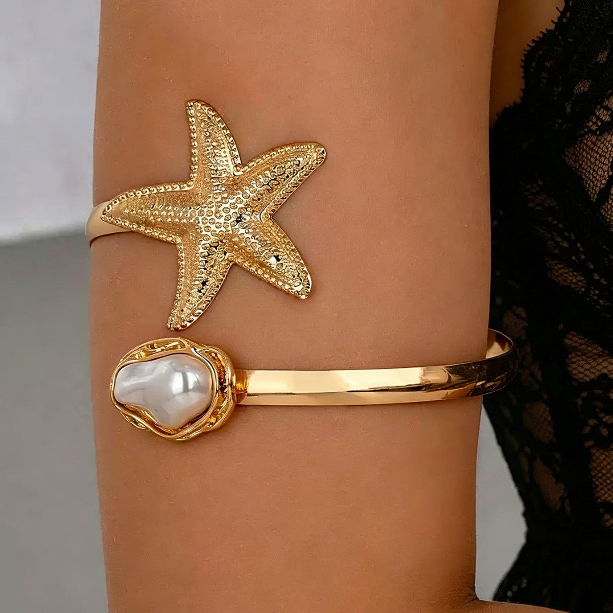 Open Armband Alloy Arm High Sense Affordable Luxury Style Bracelet