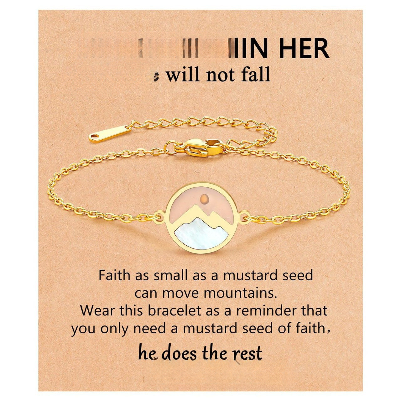 Women's & Men's Gold Vegetable Seed Stainless Steel Gold-plated Easter Gift Bracelet