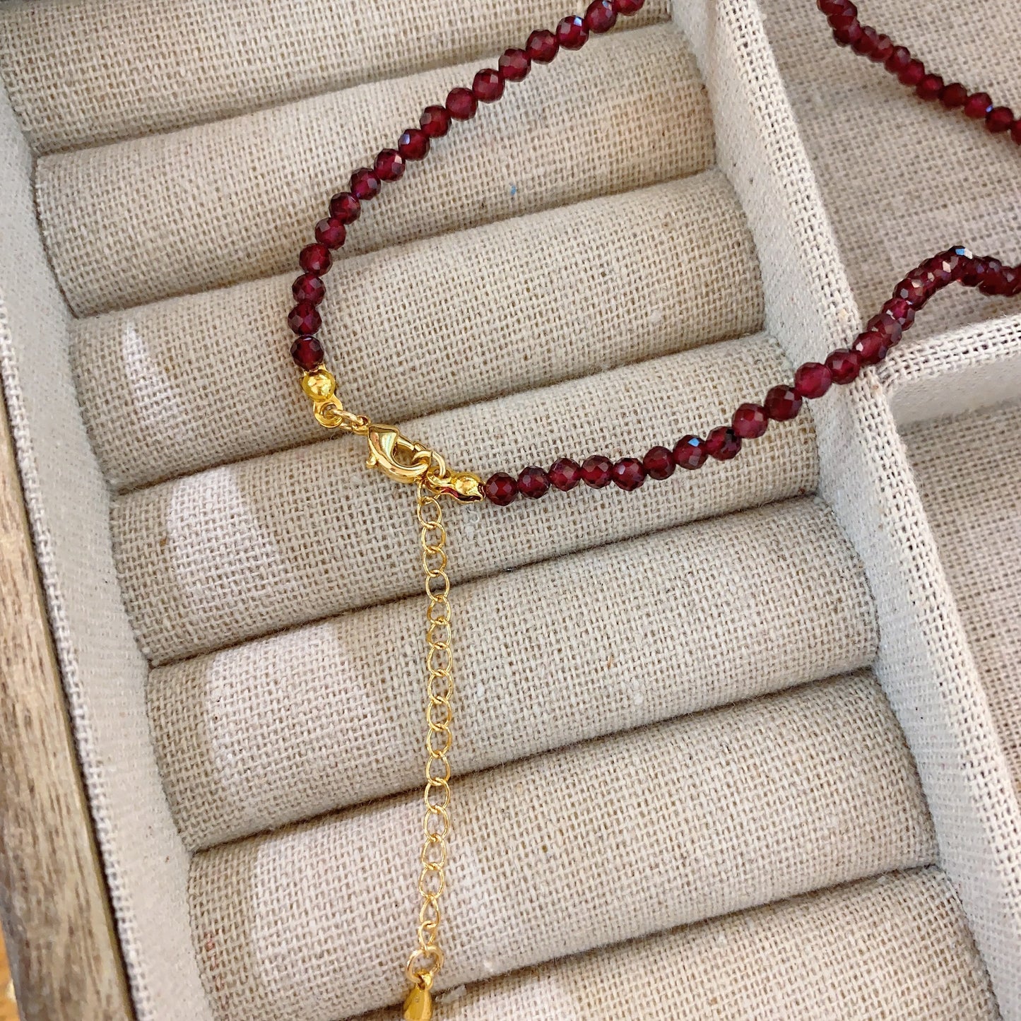 Women's Organic Ruby Red Beaded Accessories High-grade Temperament Necklaces