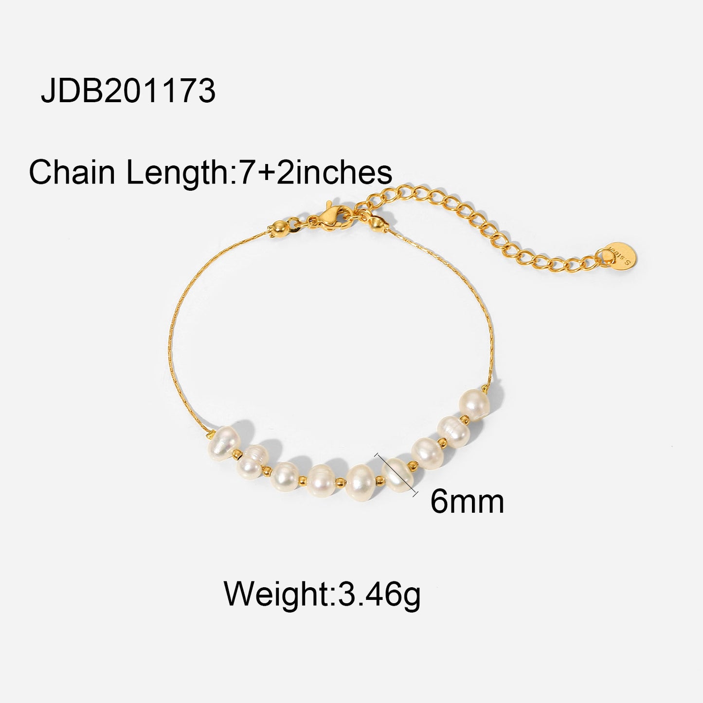 Women's Natural Freshwater Pearl Stainless Steel Brace Bracelets