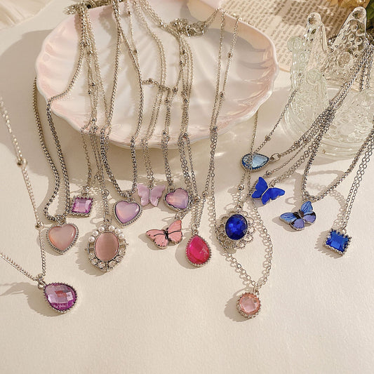 Creative High Sense Niche Drop-shaped Pendant Necklaces