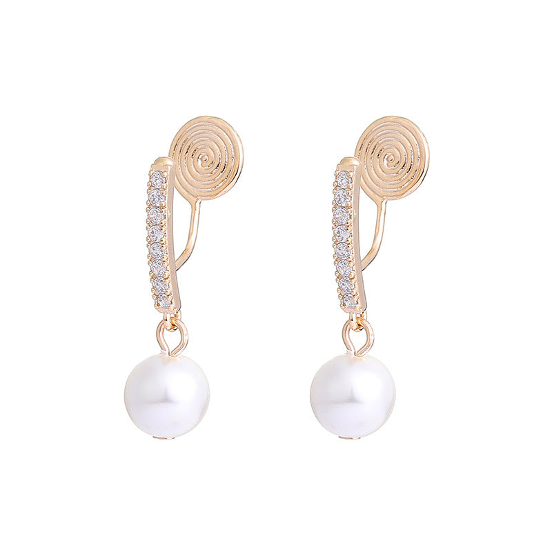 Women's Pearl Zircon Tassel Eardrops Design One-piece Rings