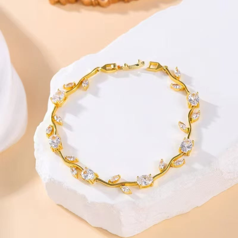 Luxury Style Quality Zircon Light Full Diamond Bracelet