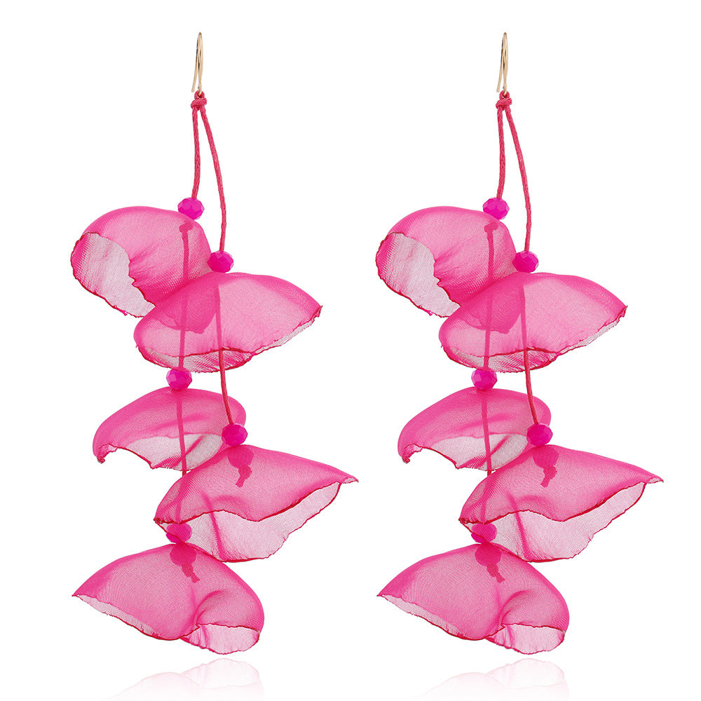 Petal Long Elegant Han Style Fashion Earrings