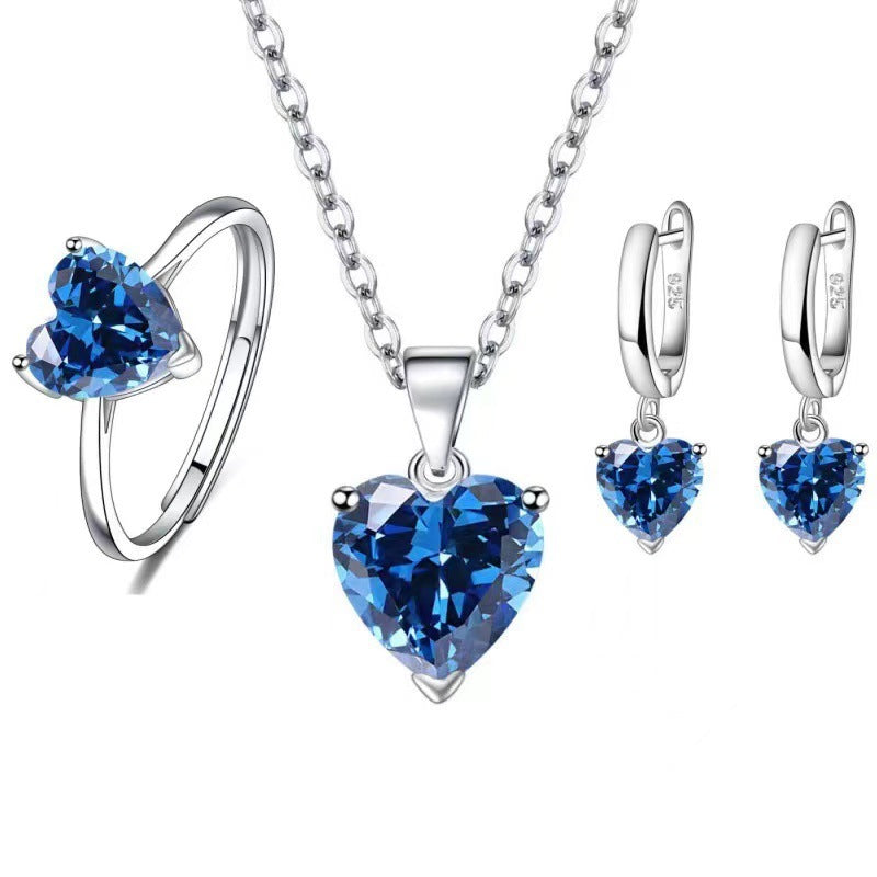 Love Female Personality Creative Open-end Zircon Heart-shaped Pendants