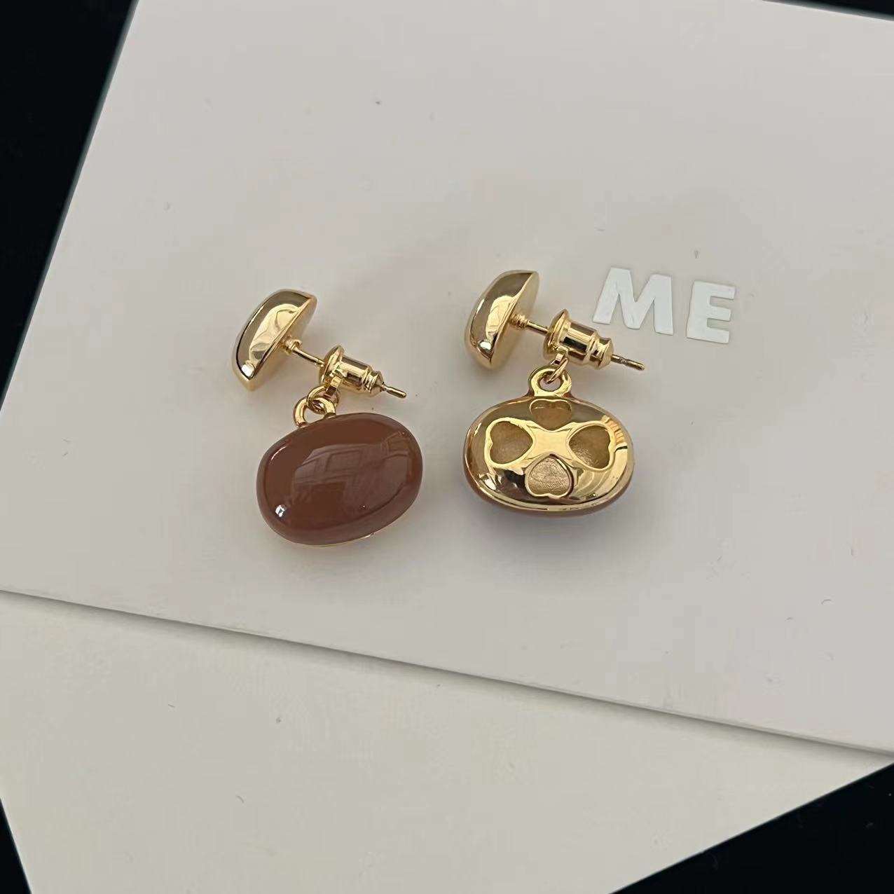 Fashion Commuter Accessories Elegant Heart-shaped Electroplated Daily Earrings