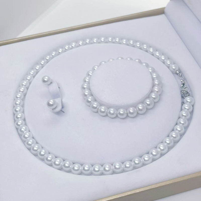 Imitation Freshwater Pearl Perfect Circle Strong Light To Give Mom Necklaces