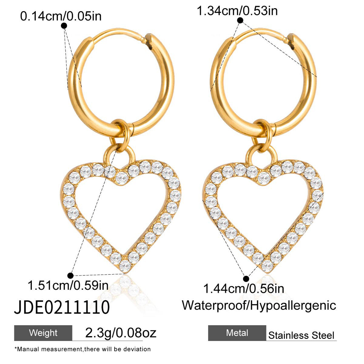 Women's Ding Titanium Steel Zircon Light Luxury Minority Stainless Jewelry Set