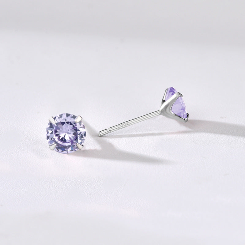 Fashion Zircon Twee Birthday Sier Sterling Earrings