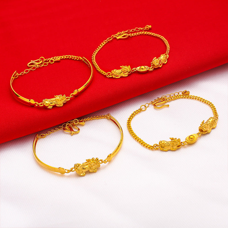 Women's Gilt Imitation Gold Korean Alluvial Lucky Bracelets