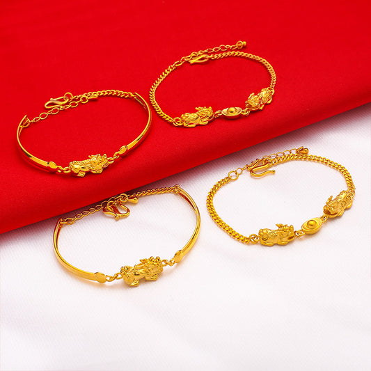 Women's Gilt Imitation Gold Korean Alluvial Lucky Bracelets