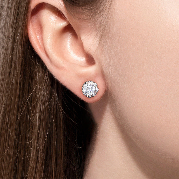 Men's Sier Ear Light Luxury High-grade Niche Female Stud Earrings