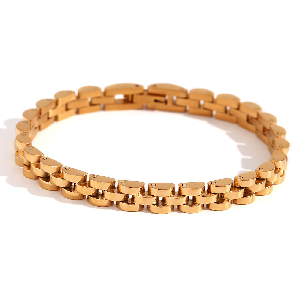 Women's Special Interest Light Luxury Stainless Steel Gold-plated Bracelets