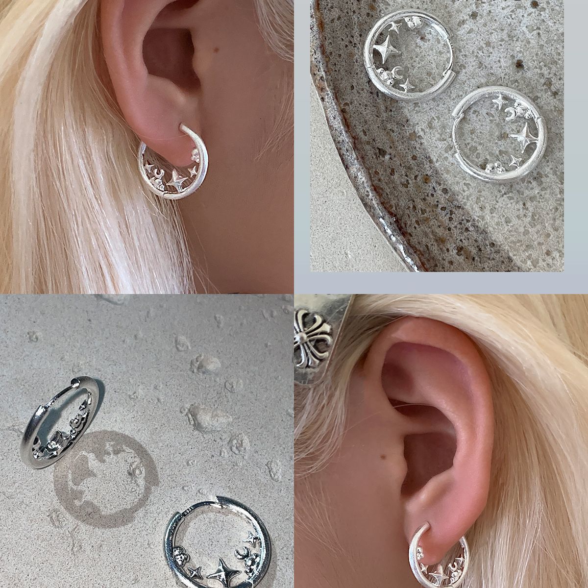 Women's Minority Design Circle Brushed High-grade Ear Rings