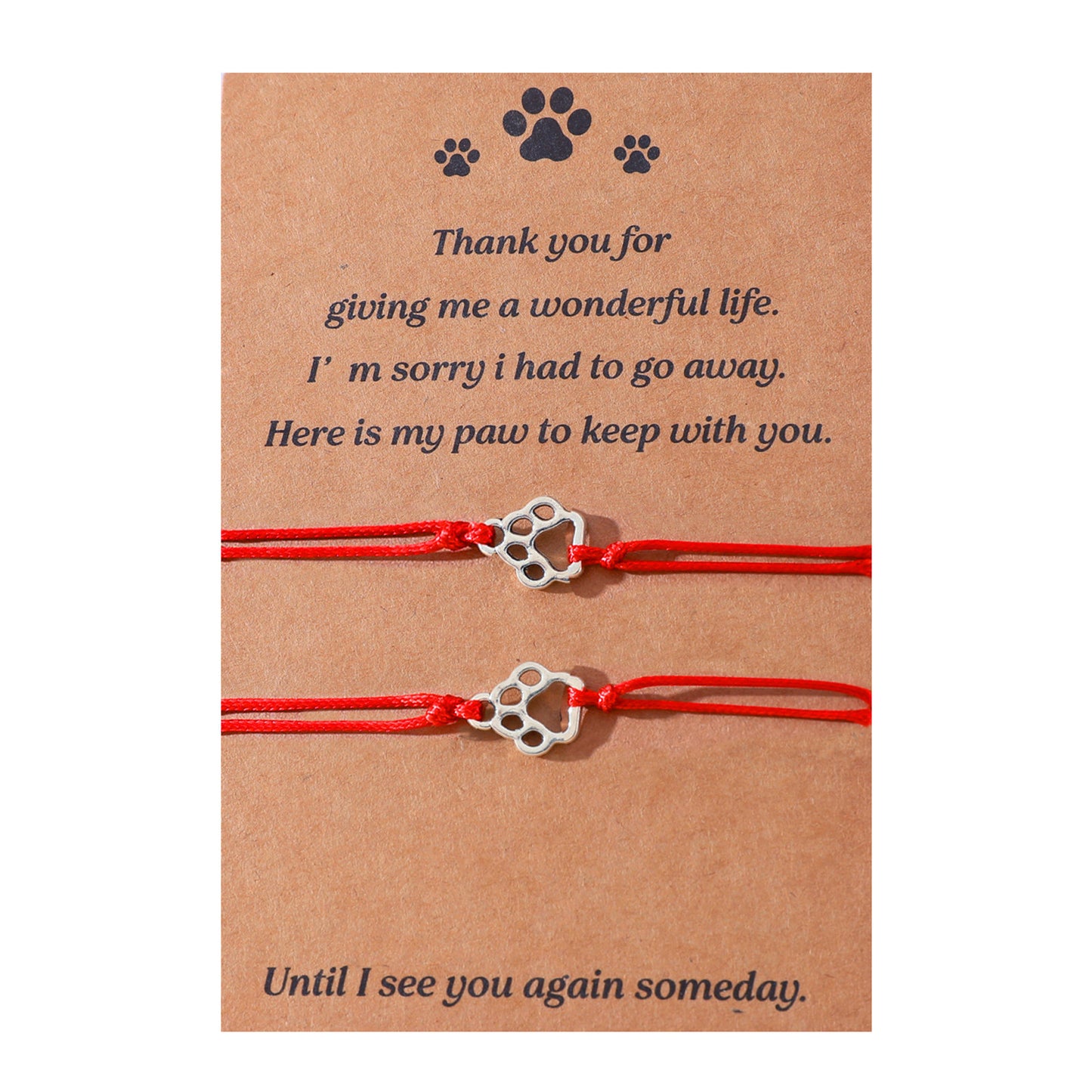 Line Cat's Paw Mark Hand-woven Blessing Bracelets