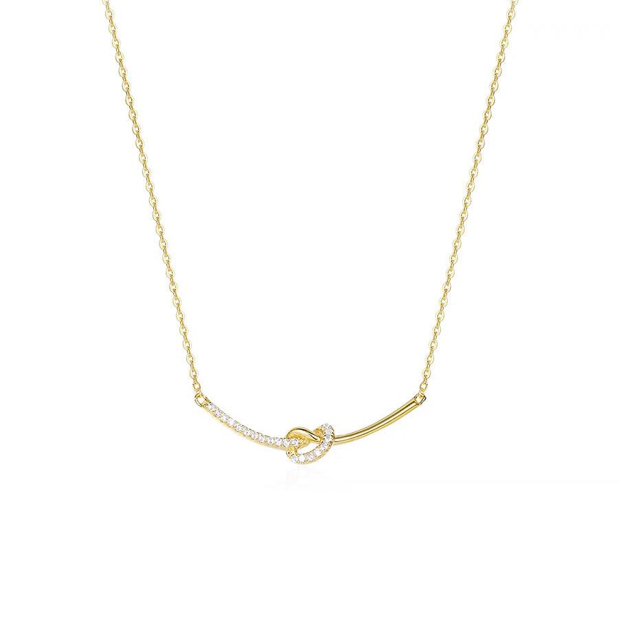 Sier High Sense Heart Clavicle Chain Necklace