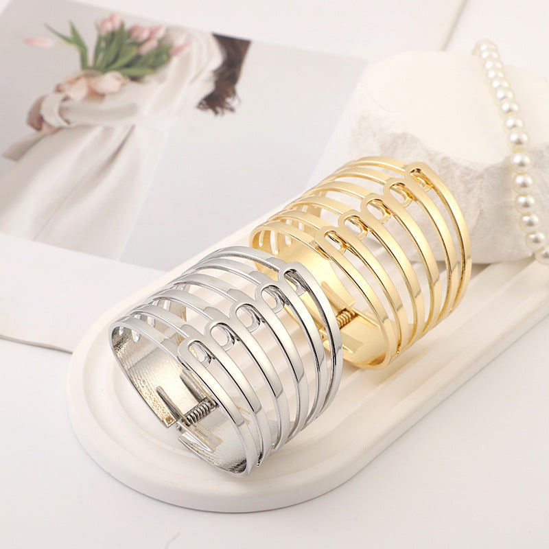 Alloy Design Fashion Wide Edge Hollow Bracelets