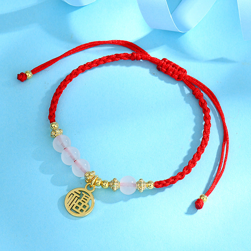 Stil Mode kleine Segenskarte rosa Armbänder