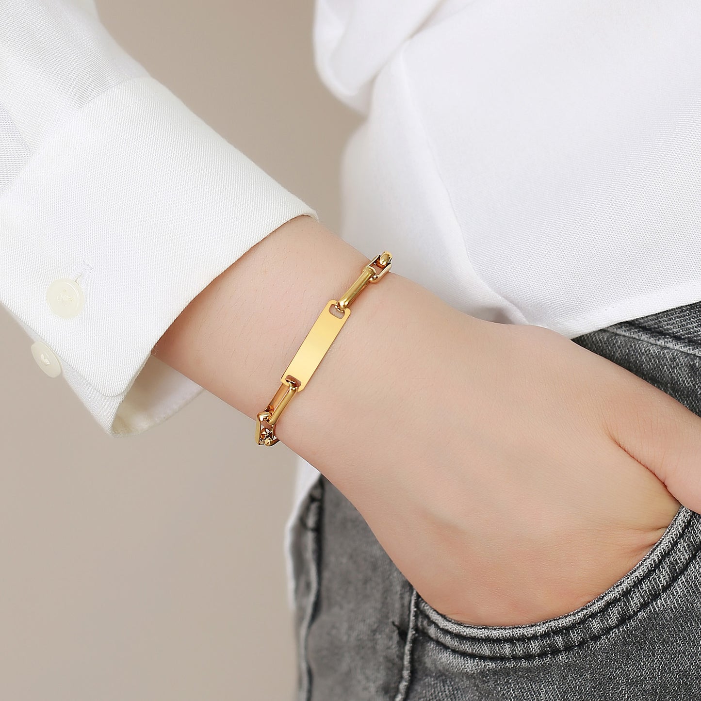 Steel Gold Fashion Personality Metal Jewelry Bracelets