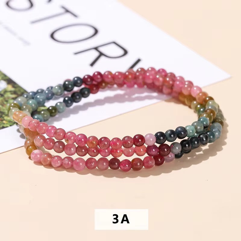 Natural Crystal Stone Collection Round Beads Bracelet