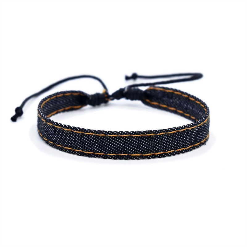 Gold Wax Rope Adjustable Ribbon Carrying Bracelet