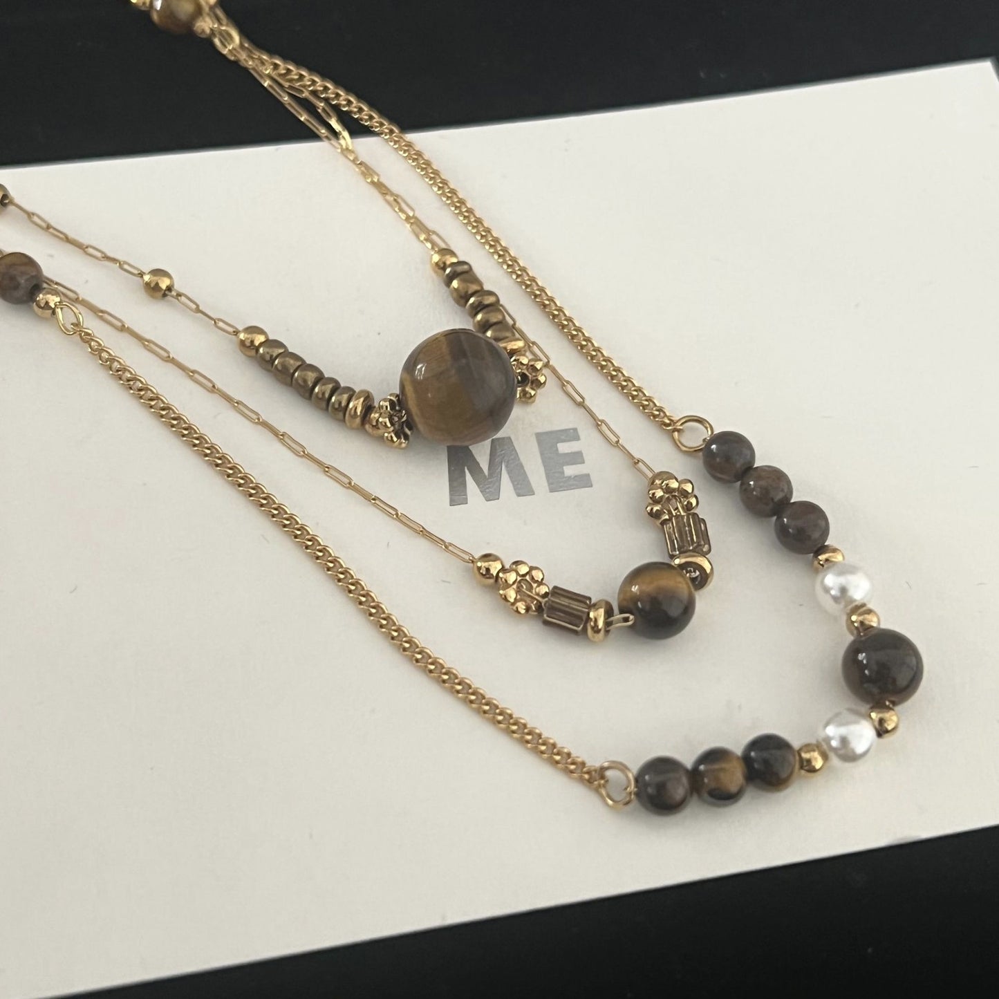 Beaded Simple Twin Personality High Sense Retro Necklaces