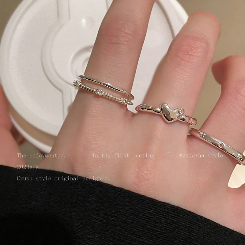 Light Luxury Minority Simple Double Layer Twin Love Bracelets