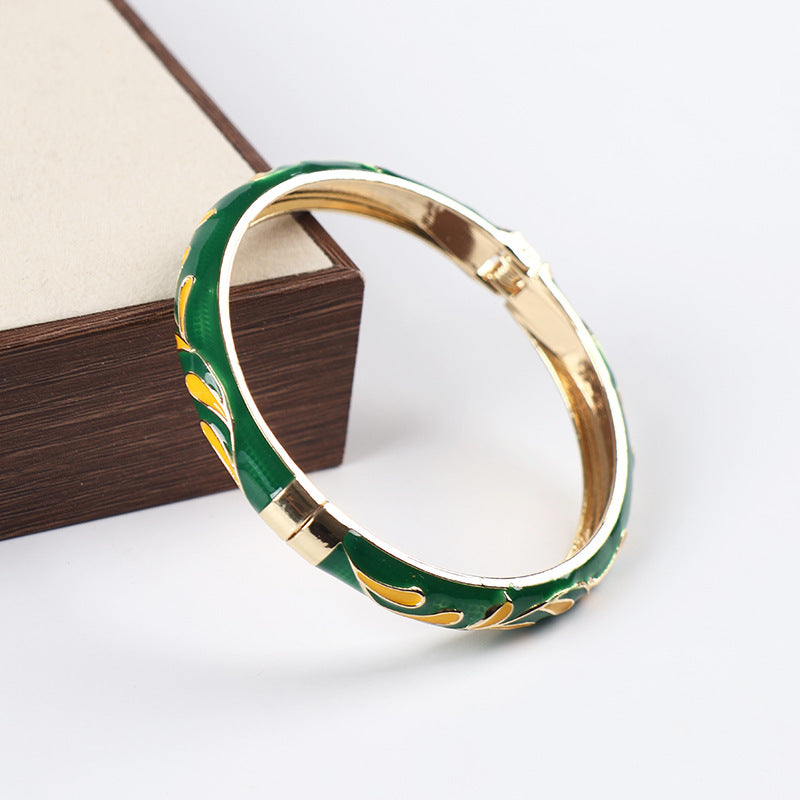 Court Cloisonne Enamel Boutique Light Luxury High-grade Design Bracelet