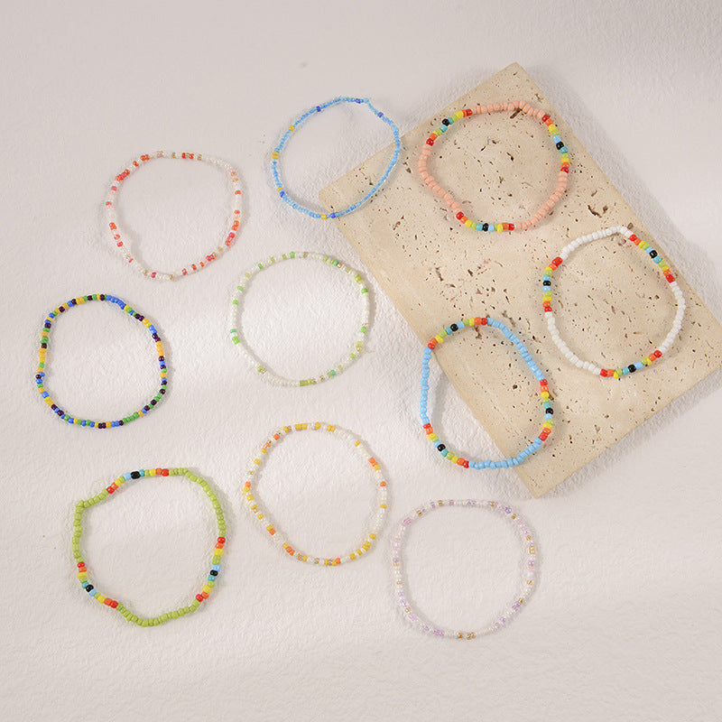 Fresh Sweet Handmade Woven Beads Female Bracelets