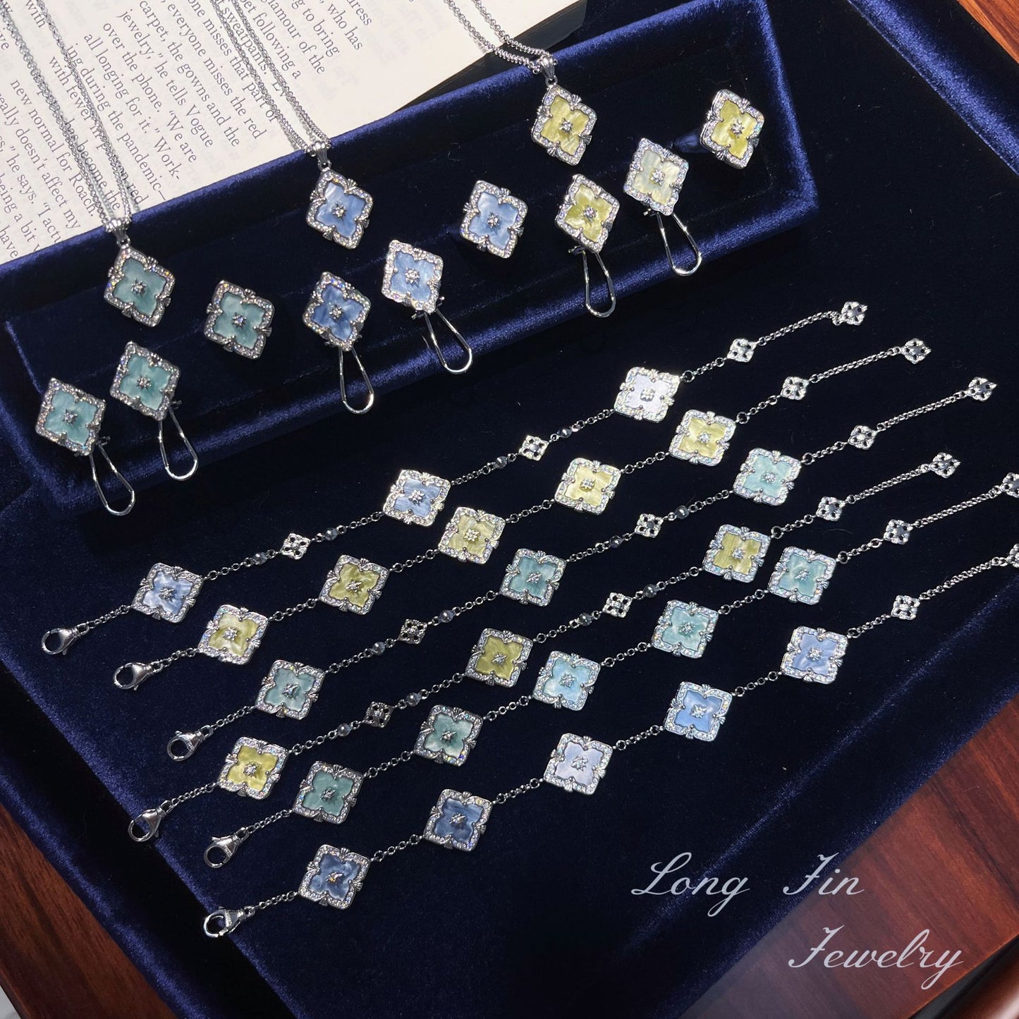 Sea Salt Lemon Mint Cloth Style Fresh Live Jewelry Set
