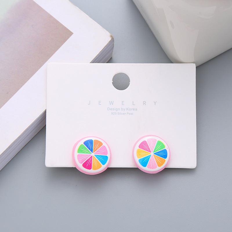 Children's Cute Vegetable Flower Korean Resin Ear Clip