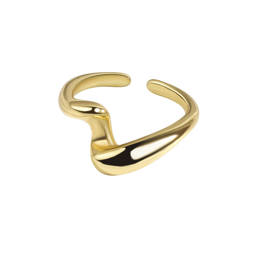 Fashion Geometric Arc Opening Female Trendy Rings