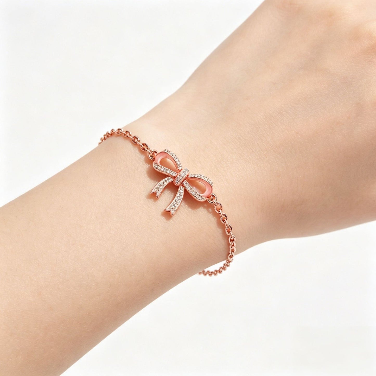Women's Bow Versatile Lady Simple Exquisite Refined Grace Fashion Fresh Bracelet