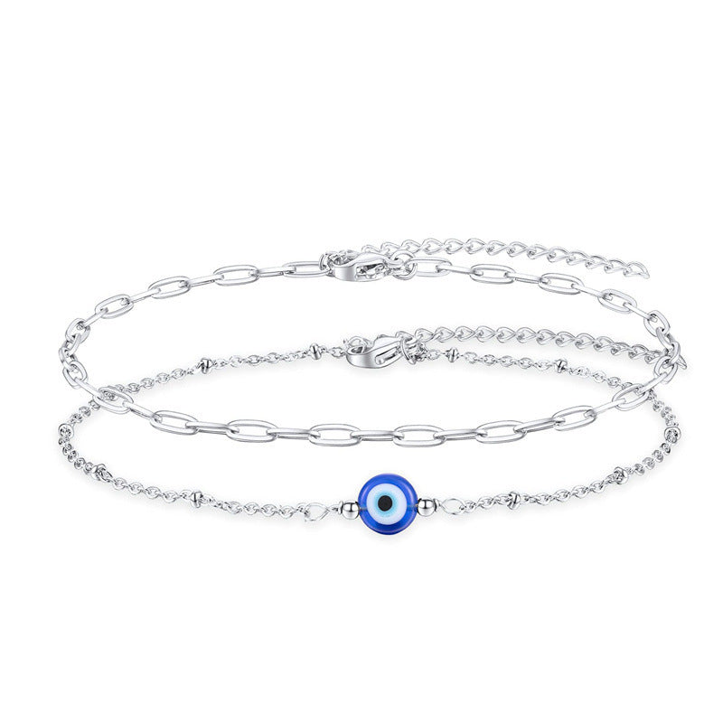 Devil's Eye Clip Chain Stainless Steel Bracelets