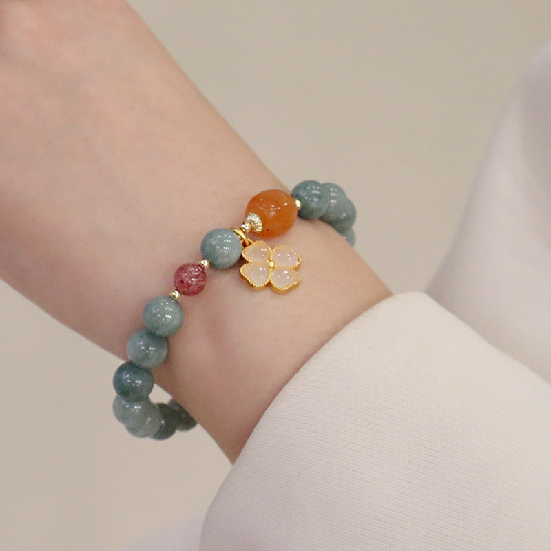 Women's Korean Fresh Jade Crystal Burma Aventurine Bracelets