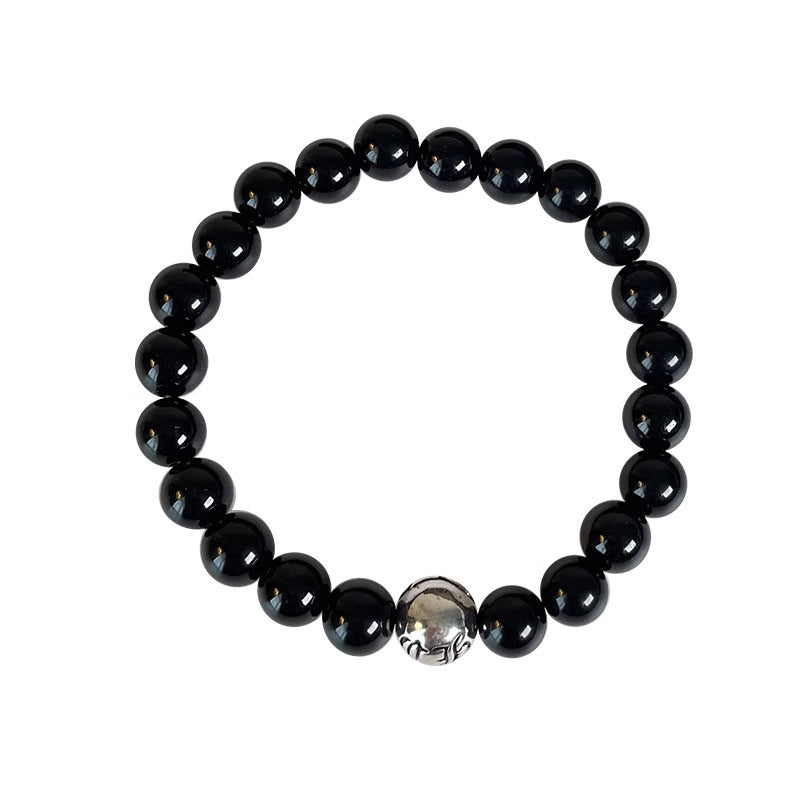 Yang Mi Mantra Lucky Beads Female Black Beaded Light Bracelets