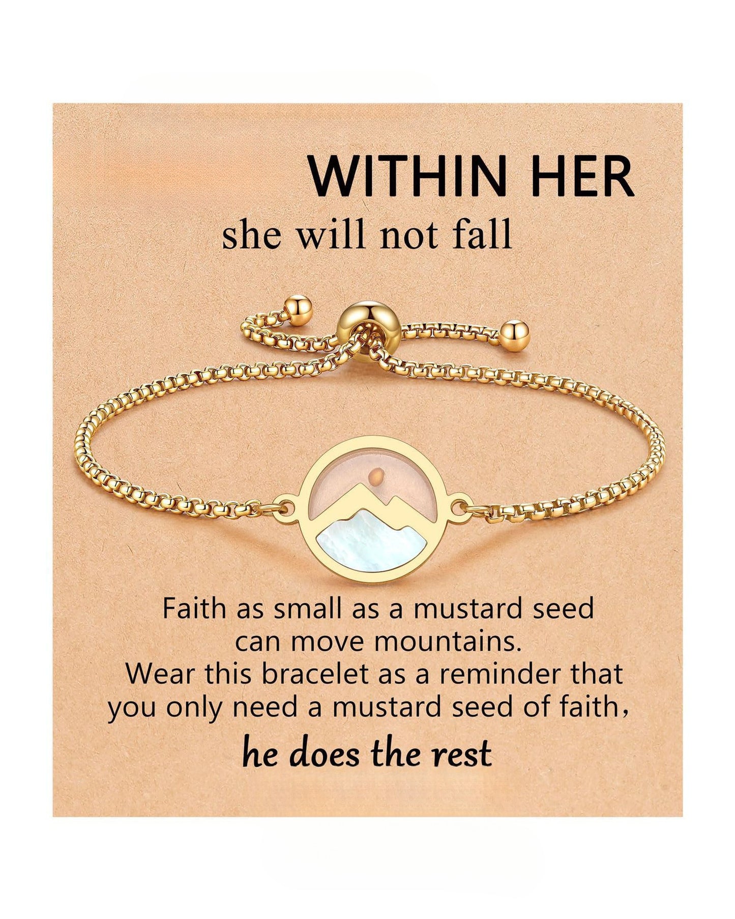 Women's & Men's Gold Vegetable Seed Stainless Steel Gold-plated Easter Gift Bracelet