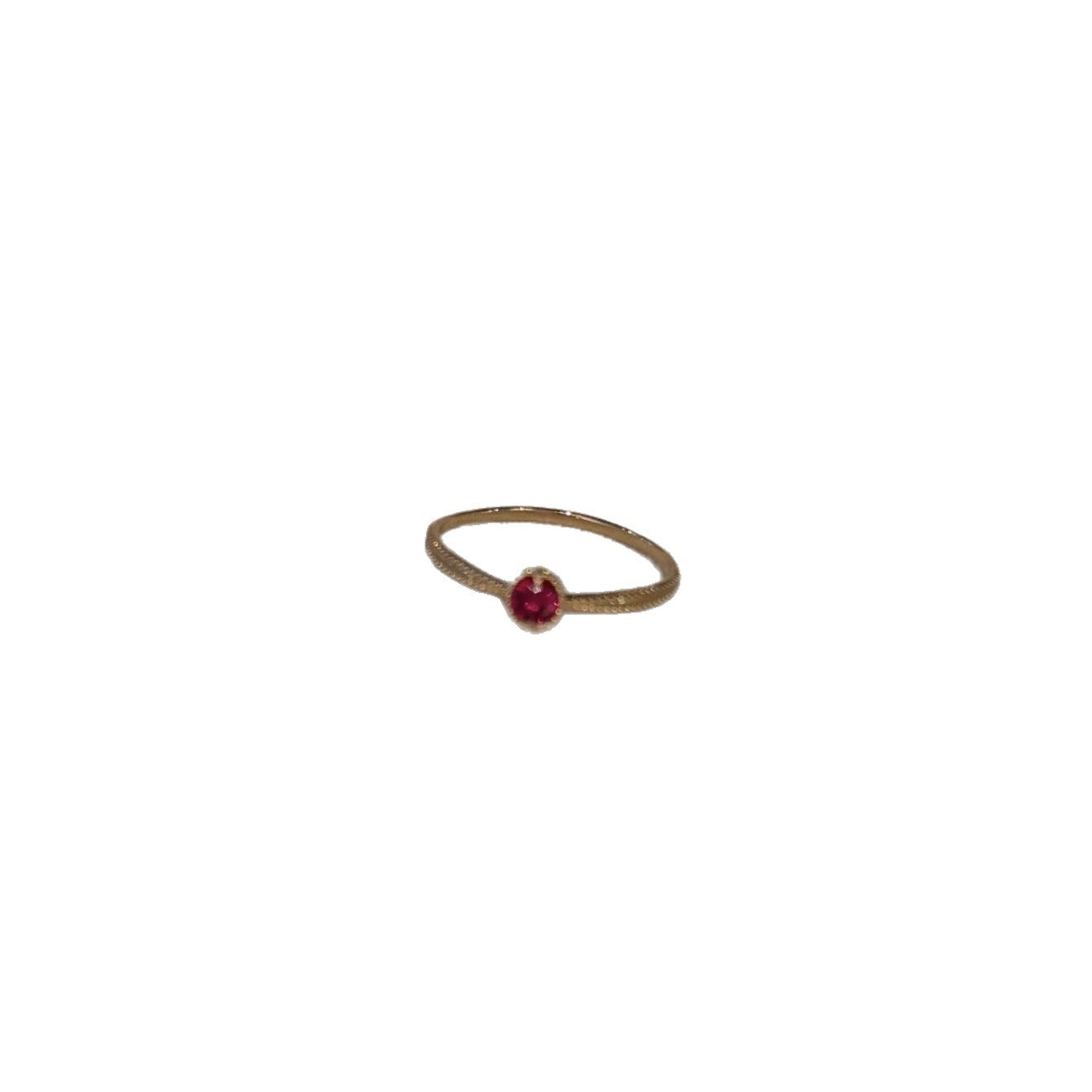 Red Shiny Diamond Female Retro Exquisite Light Luxury Minority Ring