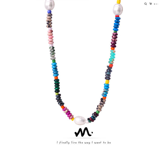 Luxury High Sense Design Natural Colorful Necklaces