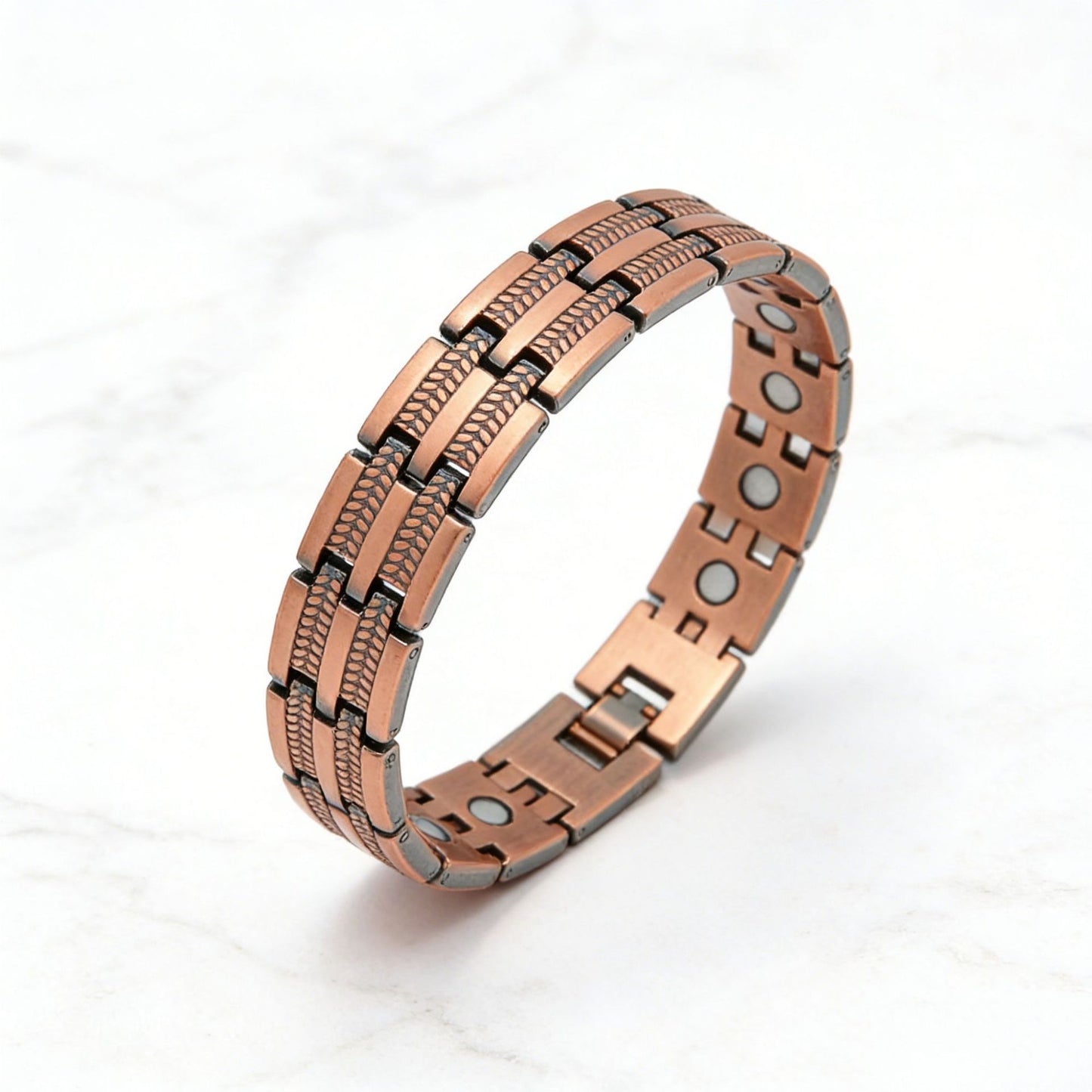 Men's Fashion Retro Environmental Protection Bronze Three Rows Bracelet