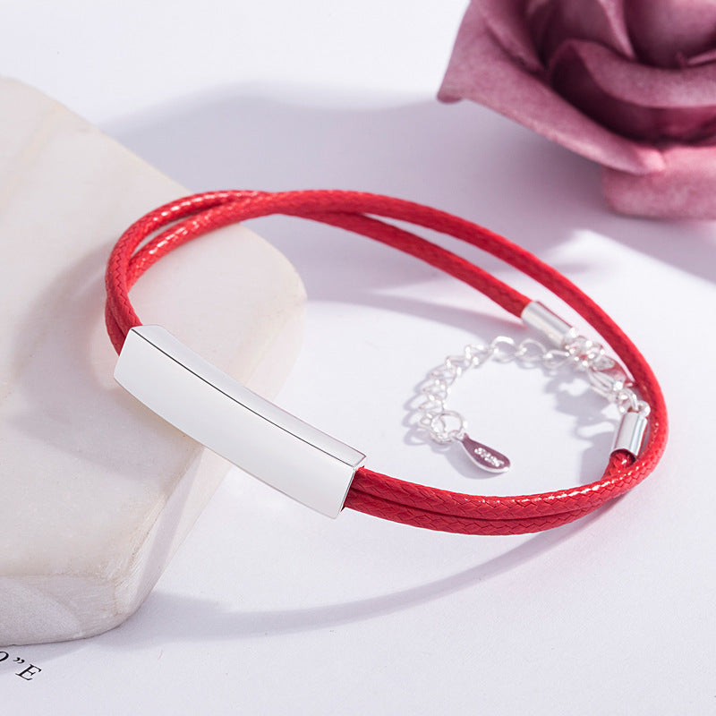 Female Personality Simple Handmade Woven Red Bracelets