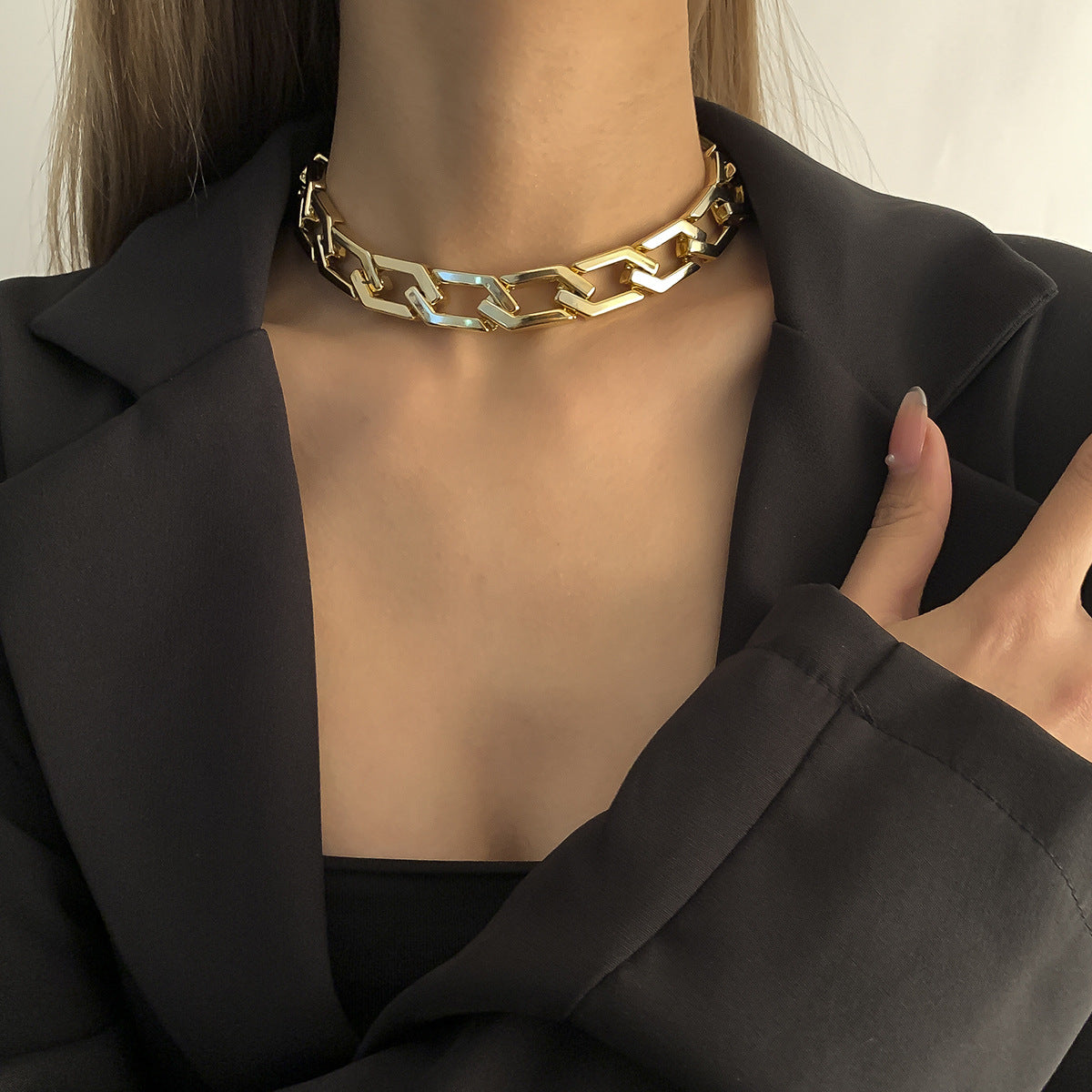 Women's Punk Thick Chain Hip Hop Fashion Necklace