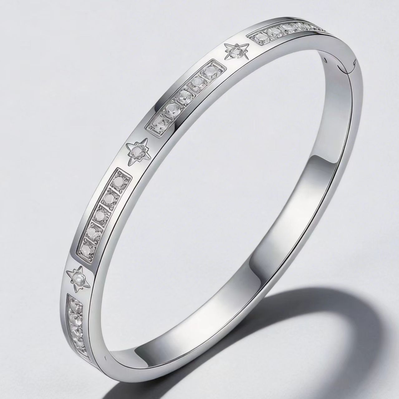 Titanium Steel Female Diamond High-grade Stainless Bracelet